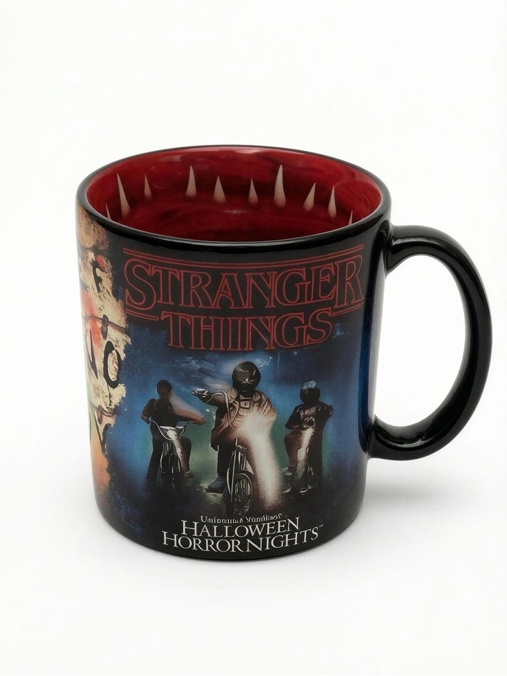 Netflix Stranger Things Black Mug with Red Interior